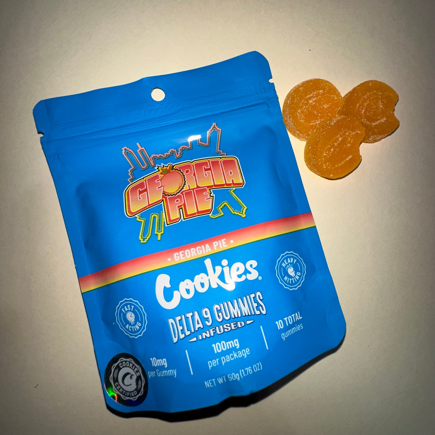 GOMINOLAS 50g 100mg THC - GEORGIA PIE 🍊 By COOKIES®