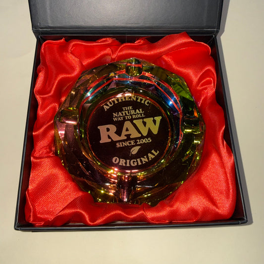 CENICERO CRYSTAL RAW RAINBOW