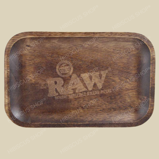 RAW AACIA WOOD ROLLING TRAY 27.5 x 17.5 cm
